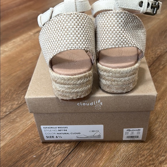 Madewell Cream Espadrille Shoes with Ankle Strap - Picture 2 of 4